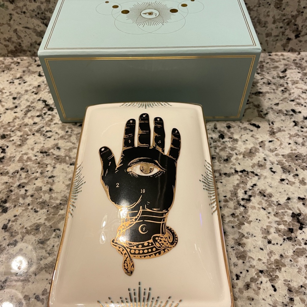 Snake Charmer Hand-decorated Bone China Ceramic Box.